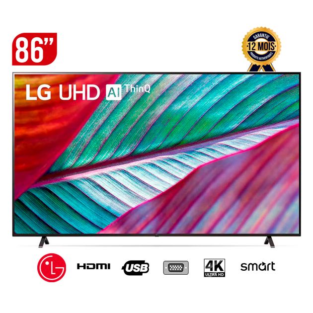 TV Smart LG -ULTRA HD - 86 pouces - 86UR78006LC - AI - 4K - 2023 - 12 mois Garantie