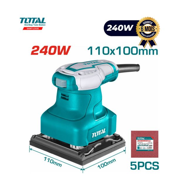 Ponceuse de finitions - TOTAL TF2231106 - 240W - 6 Mois