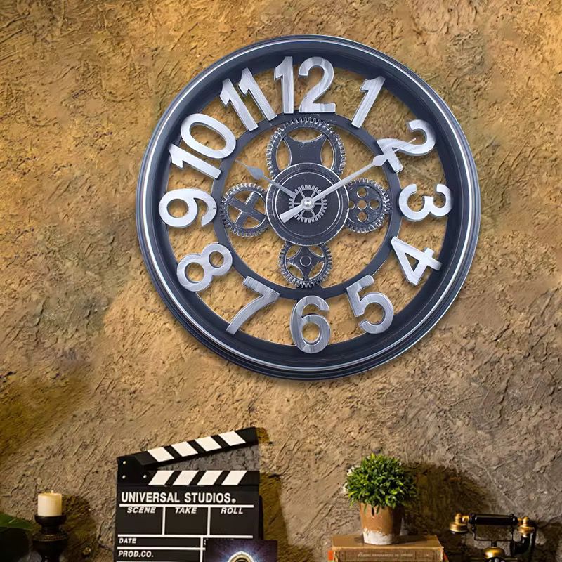 Horloge murale industrielle