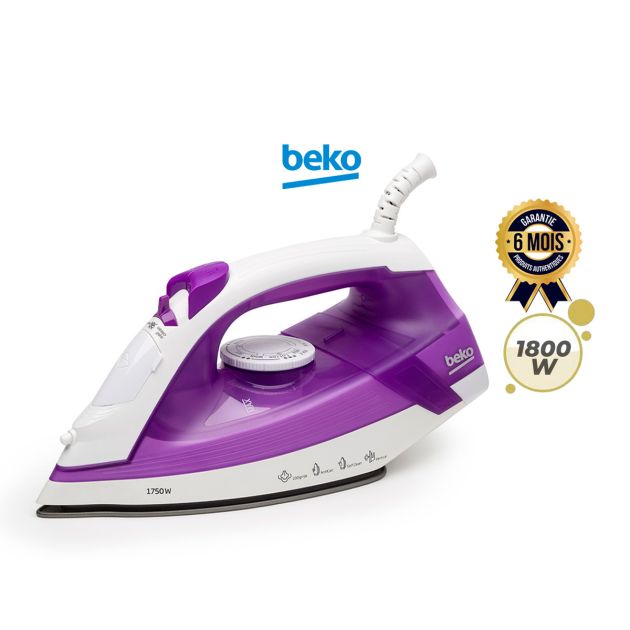 Fer à vapeur antiadhésif - BEKO - SIM3617 - 1800 Watts - 220m