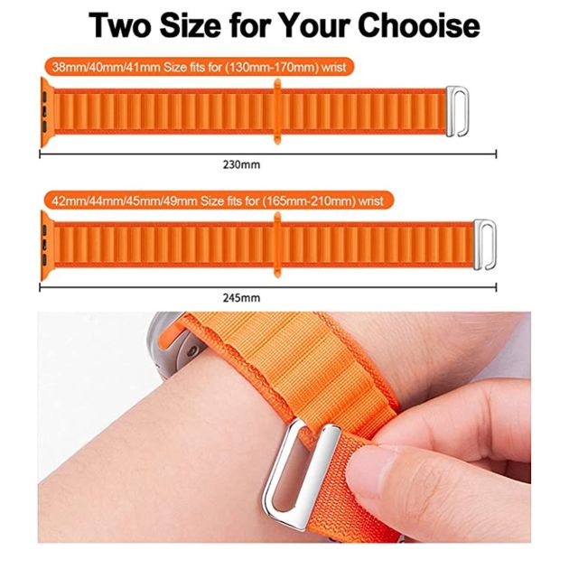 Bracelet de rechange en tissu pour Apple Watch ultra