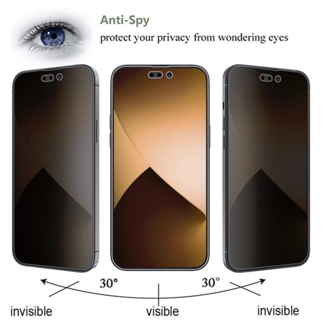 Verre de protection anti-espion MYBAT pour iPhone 14 Pro