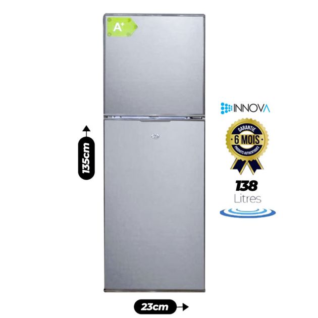 Réfrigérateur Double Battant INNOVA - IN-197 - IN 195 - 138L - Économique (A+) - Gris