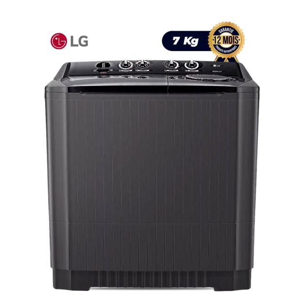 Machine à Laver semi-automatique LG - 7KG - P861RONT - Noir - Garantie 12 mois