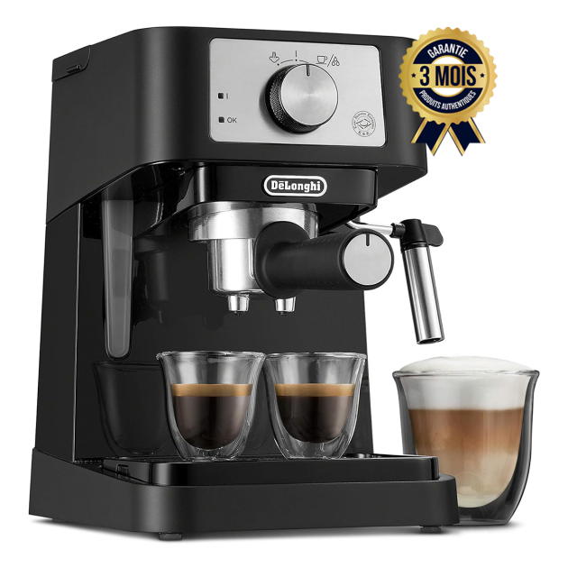 Machine à café/Expresso - Latte et cappuccino avec mousseur de lait - De'Longhi - EC260BK
