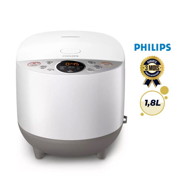 Cuiseur de riz Digital Multi Fonction - Philips - HDR4515/55 - 790W~940W - 1,8L