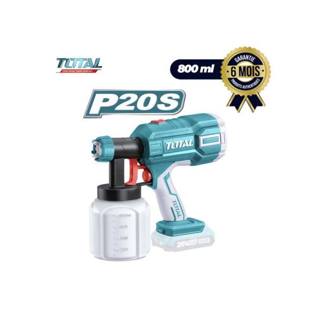 Pulvérisateur de peinture sans fil au lithium - TOTAL TSGLI2001 - 20V - 06 mois de garantie