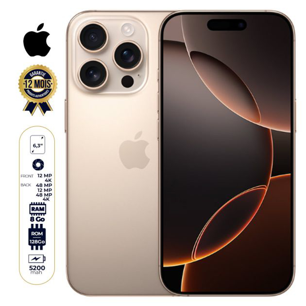 iPhone 16 Pro 1 Nano SIM physique et 1 e-SIM