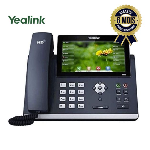 Téléphone fixe de bureau IP Yealink SIP-T48S - 16 comptes SIP