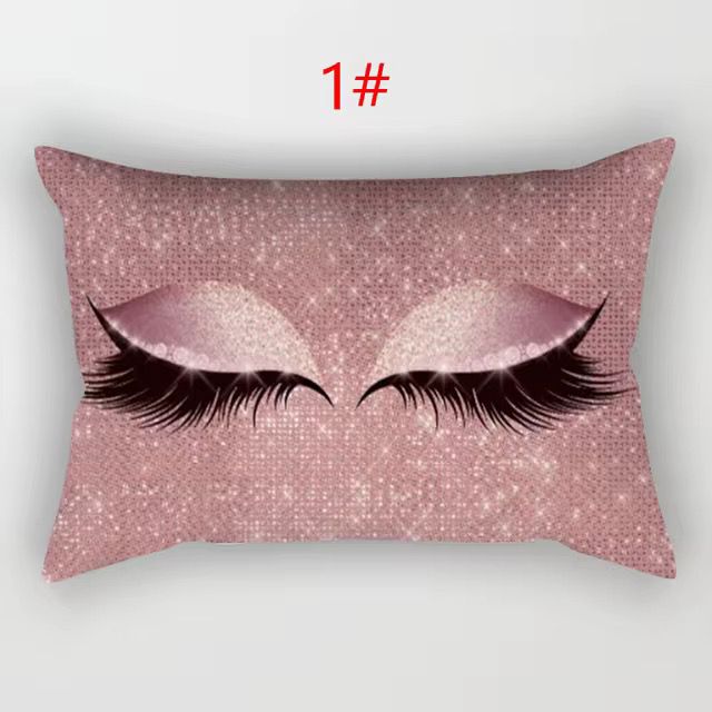 Coussin Décoratif Motif Cils Artistiques