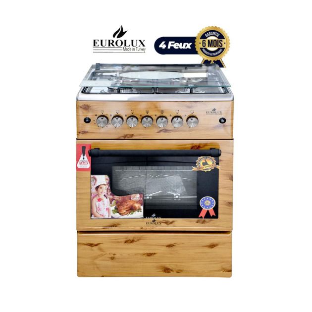Cuisinière EUROLUX - EUR.Simple - 4 Feux - 60  60 cm - Bois