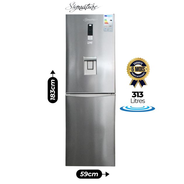 Réfrigérateur Combiné Signature - 313 L - SGVR353IX - Avec distributeur eau - Gris