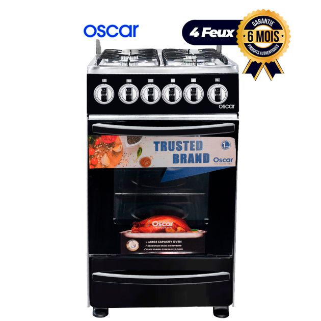 Cuisinière 4 Feux - Oscar - 50 X 50 cm - Allumage automatique