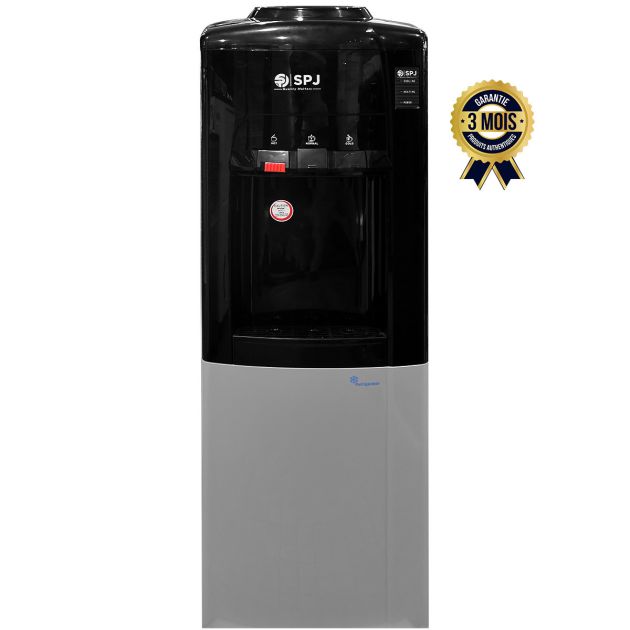 Distributeur d'eau Chaude et Froide SPJ - WDWTR-RF004 -Avec Mini Réfrigérateur Intégré - 520 Watts - Noir et Gris - 3 Mois
