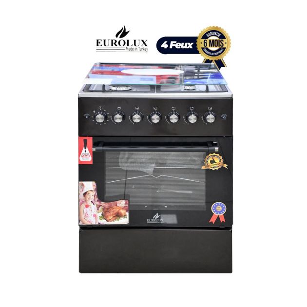 Cuisinière EUROLUX - EUR.TRENDY - 4 Foyers 60 x 60 Marron
