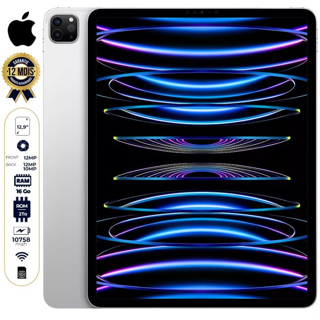 Apple iPad Pro 12.9'' (2022) 16 Go RAM