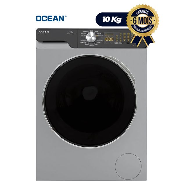 Machine à laver automatique OCEAN - WF0I12104WTMB - 10kg - A+++ - Argent foncé