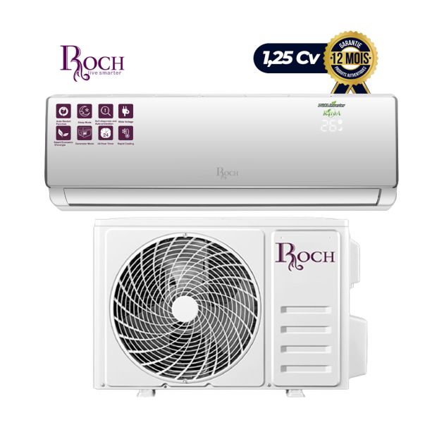Climatiseur ROCH -  2,5 CV - 18000 BTU - Gaz R410a - RAC-S18R41-C5CV