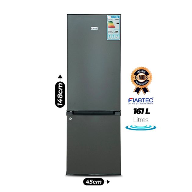 Réfrigérateur combiné FIABTEC - FTBMS-316DF - 161 Litres - Gris