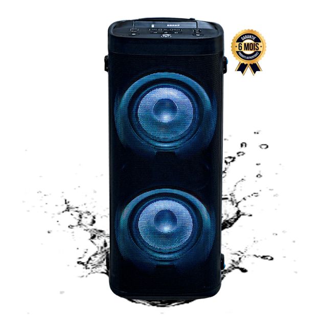 Baffle Bluetooth rechargeable avec micro - UBIT UB-88 - 130W - USB - Radio FM - Aux - Éclairage LED multicolor - 6 mois de garantie