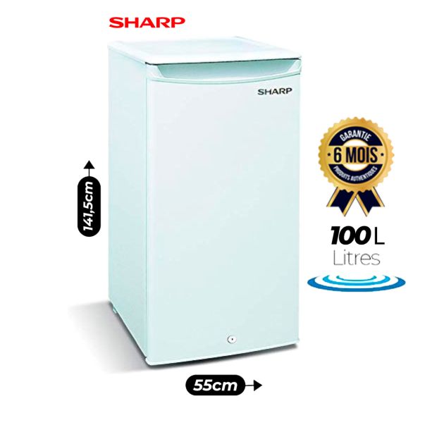 Mini réfrigérateur un battant  SHARP - SJ-k155X-WH3 -100 Litres - Garantie 6 mois
