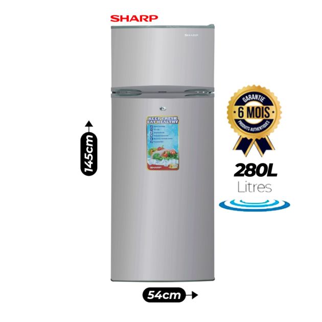 Réfrigérateur double battant SHARP - 280 Litres - SJ-DC340N-HS3 - A+ - Gris