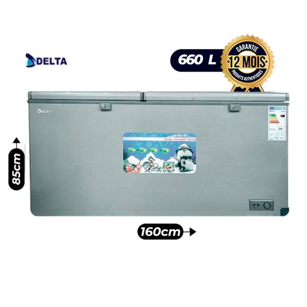 Congélateur coffre DELTA - DCF-660 - 550litres - Gris
