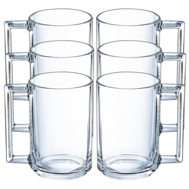 Lot de 6 Mug en verre trempe - 32 cl Luminarc