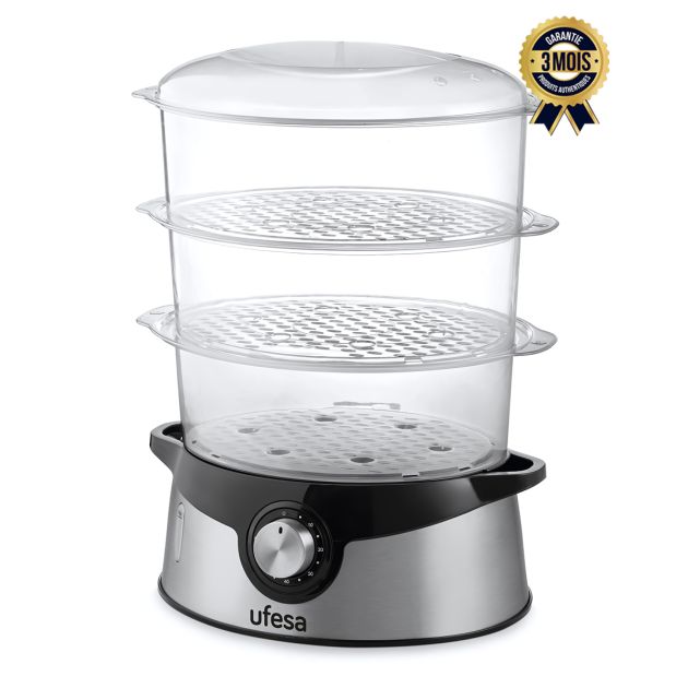 Cuiseur Vapeur Vaporino - UFESA - UF72404988 - 800W - Avec réservoir d'eau deux côtés de 1 Litr