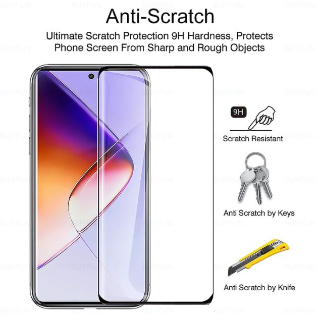 Verre de protection anti-rayures 9H pour Infinix Note 40 Pro