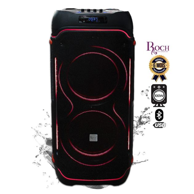 Enceinte rechargeable Roch avec micro - RPS-10M2S - 100 Watt - Bluetooth /USB/AUX /SD