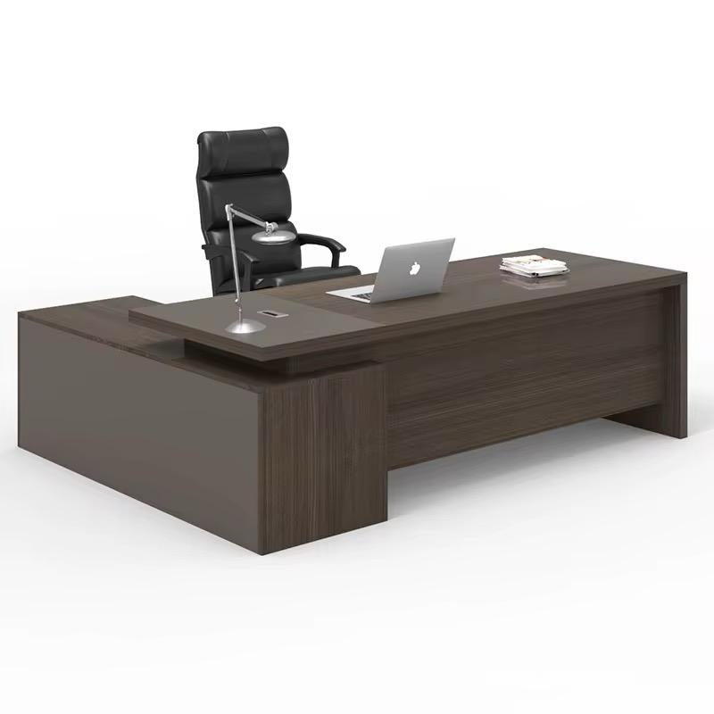 Bureau directionnel contemporain – Ébène & mobilier assorti