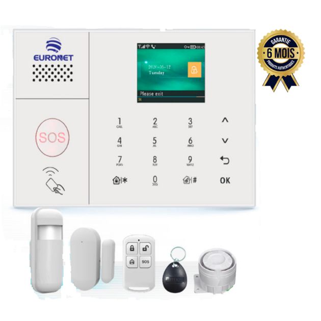 Système d’alarme de sécurité domestique - Euronet - Wifi GSM 4G