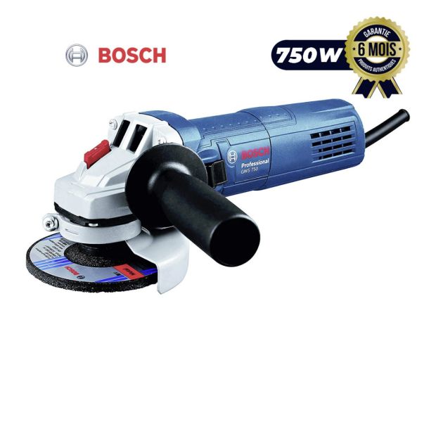 Meuleuse d'angle professionnelle BOSCH GWS 750-115 - 750 W - 11000 tr/min - 6 Mois