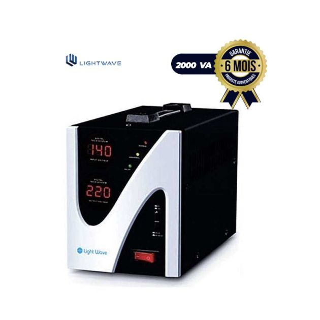 Régulateur de tension - LIGHTWAWE -3000VA- DAVR3000VA - Noir Garantie 6mois