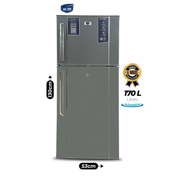 Réfrigérateur Double  Battant MR UK - F102-18-2s - 170 litres - Gris