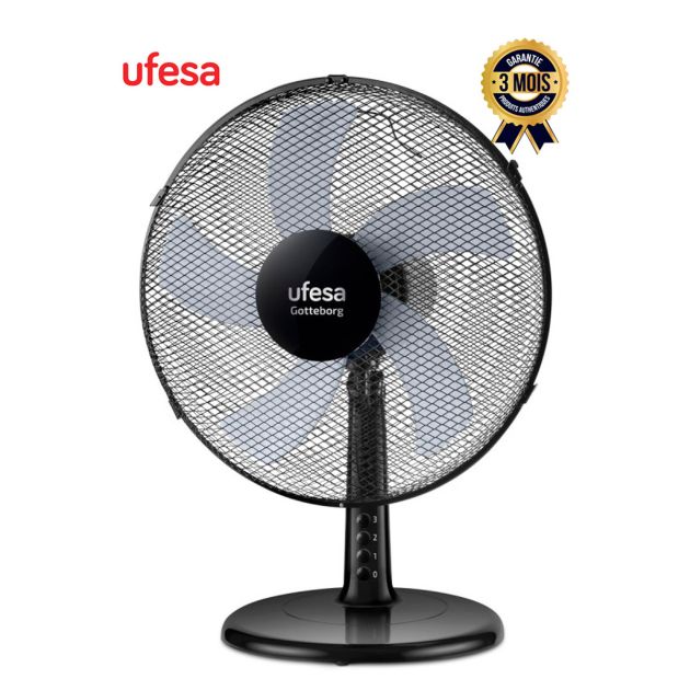 Ventilateur de Bureau et Table 30cm Göteborg - UFESA - UF841050607 - 45 Watts - 3 Vitesses