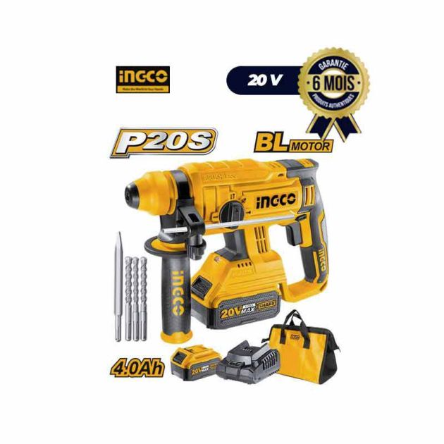 Marteau Perforateur 20V Sans Fil Lithium-Ion – INGCO CRHLI22012 - 06 Mois