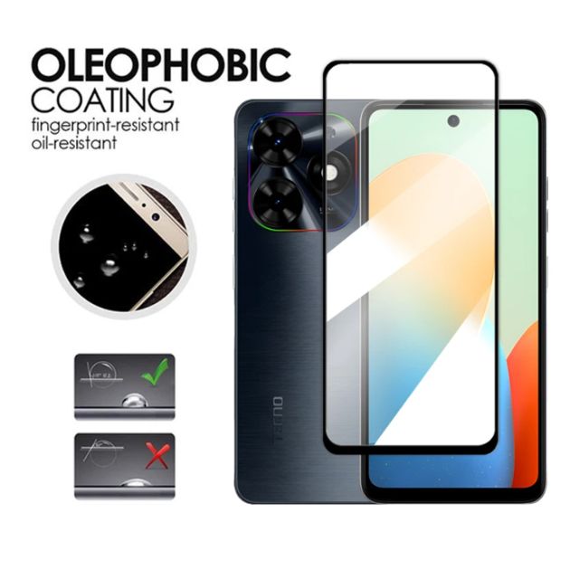 Verre de protection avec revêtement oléophobe pour Tecno Pop 8