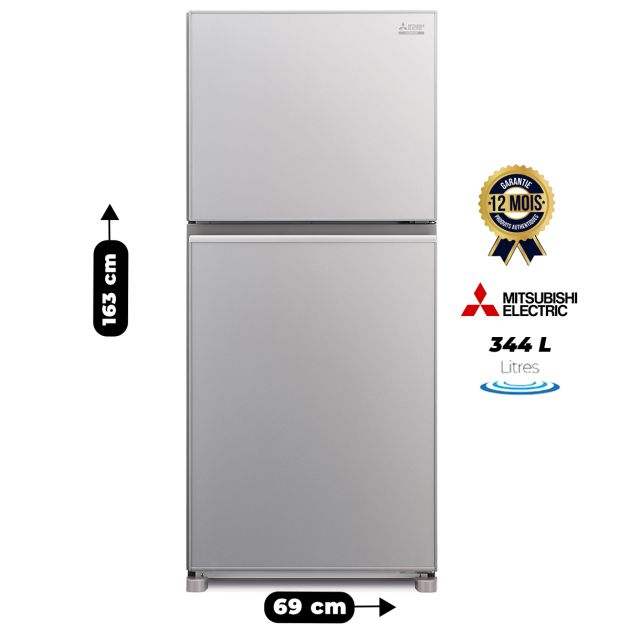 Réfrigérateur Double Battant MITSUBISHI - MR-F38ES- Non frost - A+ - 344L - Avec porte vitrée