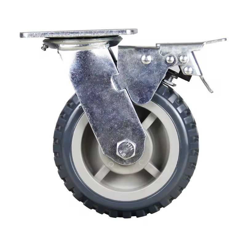 Roue pivotante en caoutchouc pneumatique