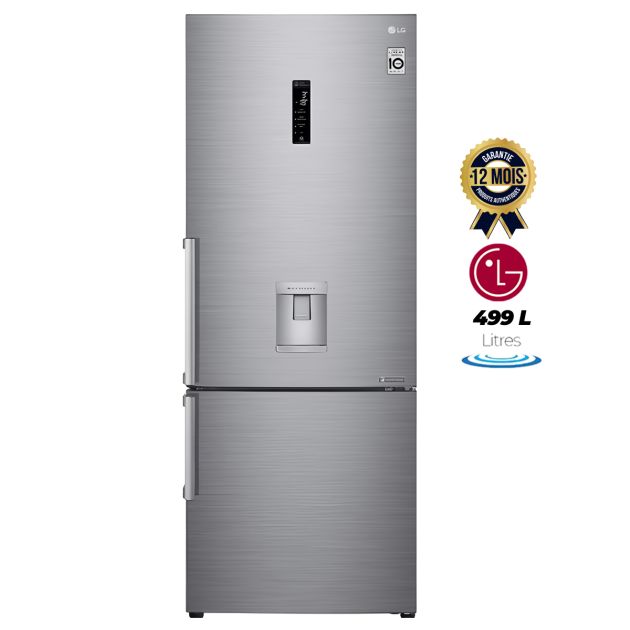 Réfrigérateur combiné LG - GC-F689BLCM- 499 litres - Avec Distributeur D`eau - Gris