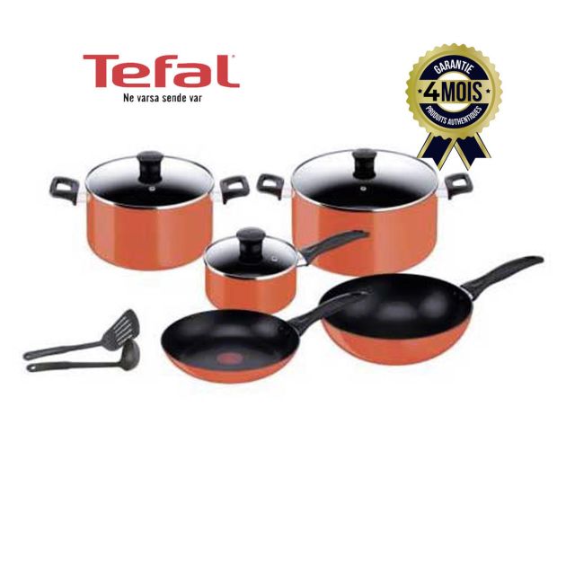 Batterie de cuisine anti-adhesif 10 pcs - Simply chef - TEFAL