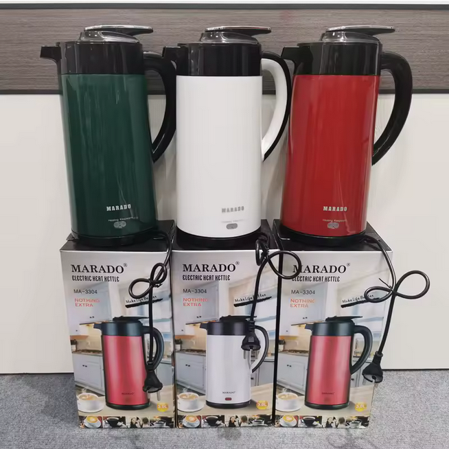 Meilleure vente théière 3L en acier inoxydable avec couleurs pour le marché africain