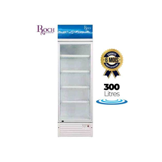Réfrigérateur vitré vertical Roch - 300 Litres - 50 Kg - RSF-300 - 6 mois de garantie