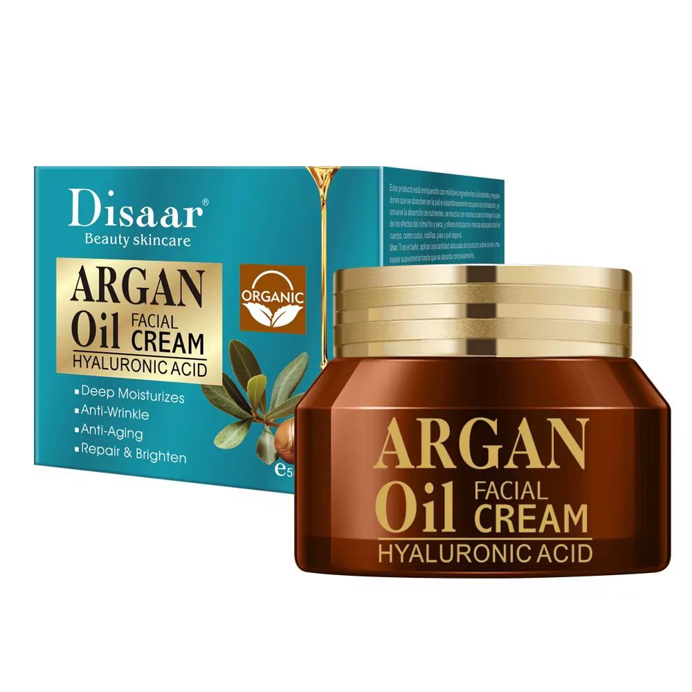 Disaar Beauty Skincare Argan Oil Facial Cream with Hyaluronic