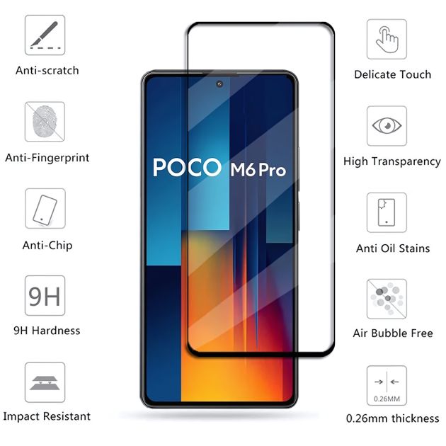 Verre de protection pour Xiaomi Poco M6 Pro