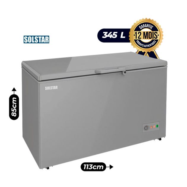 Congélateur  SOLSTAR - CF 537K - SSLVSS - 345L - Gris