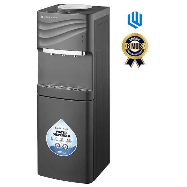 Distributeur d'eau   LIGTHWAVE - LW-WD-F11 - Froid/Chaud/Température ambiante - Protection contre la surchauffe - Acier inoxydable - Noir - Garantie 6 mois