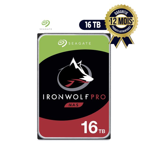 isque dur interne Seagate IronWolf - 16To NAS HDD - 3.5 pouces - SATA III 6Gb/s ‎7200 - TPM 256Mo Cache